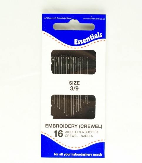 Whitecroft Hand Sewing Needles Embroidery 3/9 - Click Image to Close